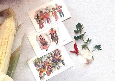 Set 3 postales de tradiciones Chilenas
