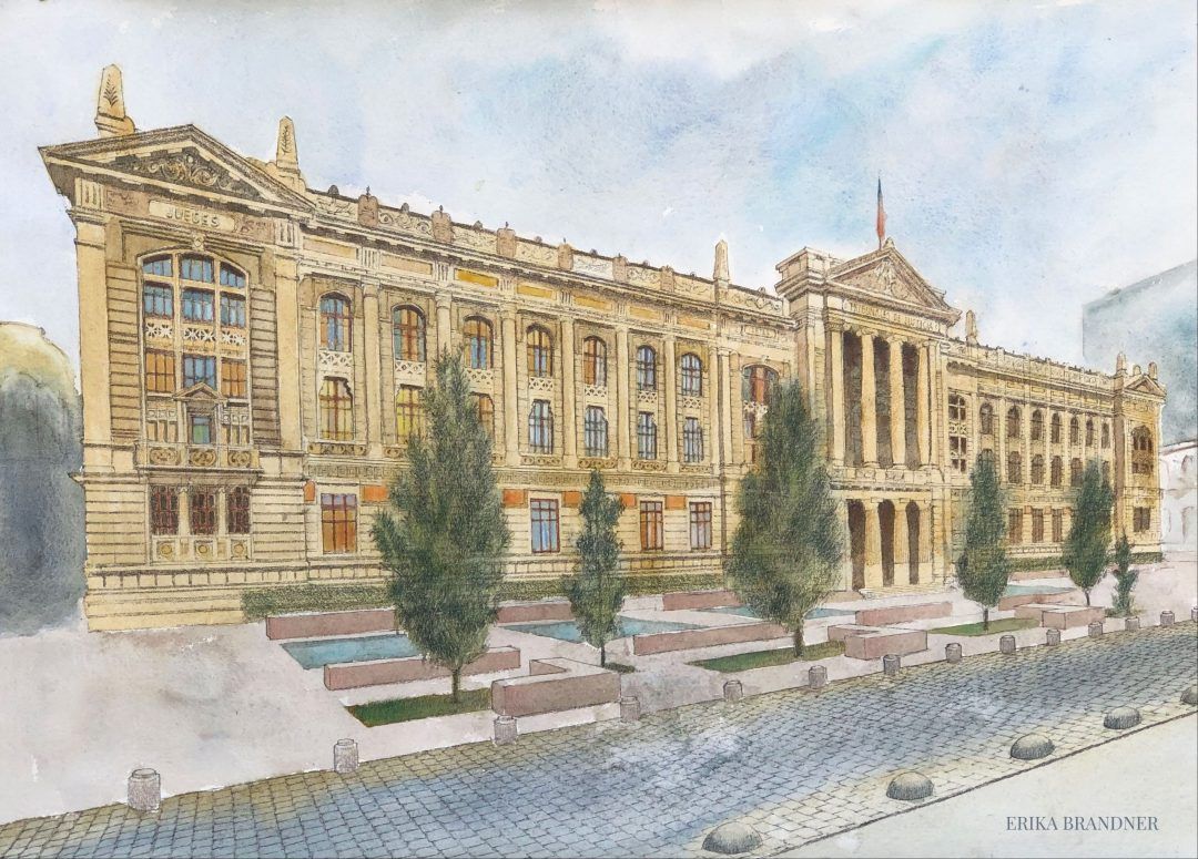 PALACIO TRIBUNALES - Santiago de Chile - Ilustracion Erika Brandner