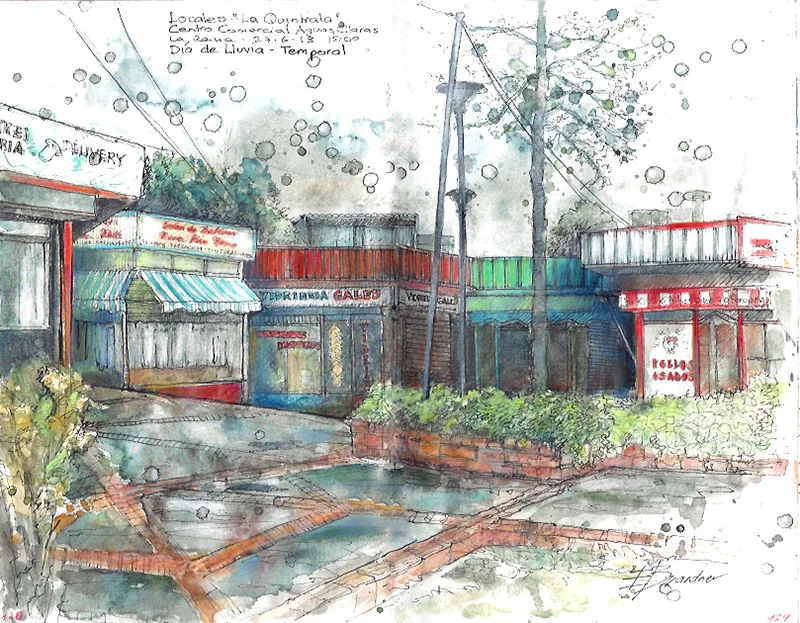 Croquis Acuarela sobre Papel de Erika Brandner
