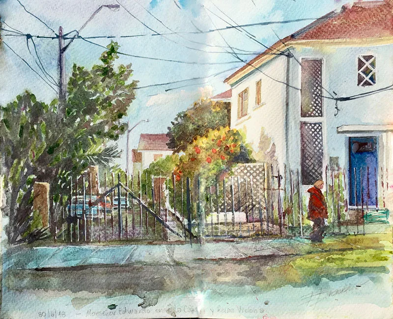 Pasaje Monseñor Edwards - La Reina - Croquis Erika Brandner